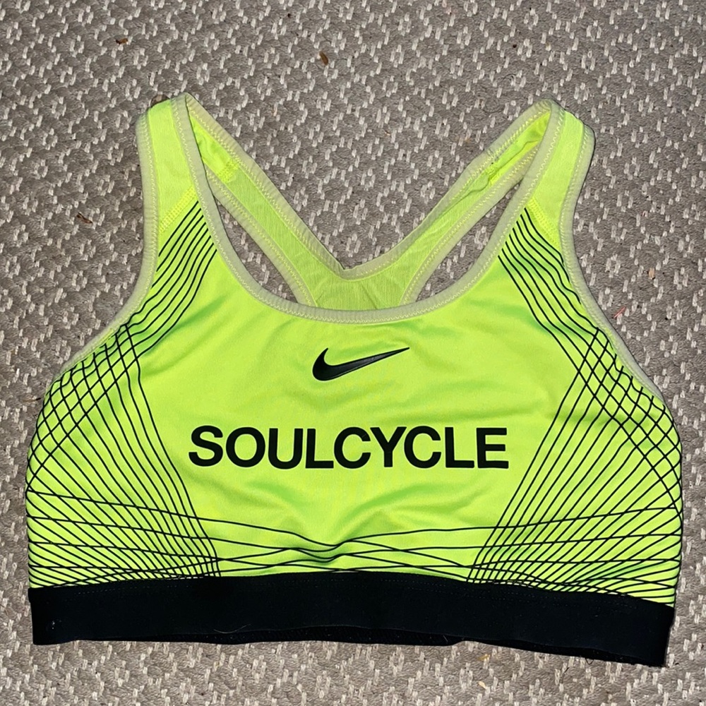 Neon Nike SoulCycle sports bra